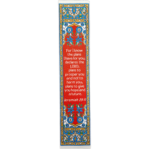 single silky soft fabric bible verse bookmark