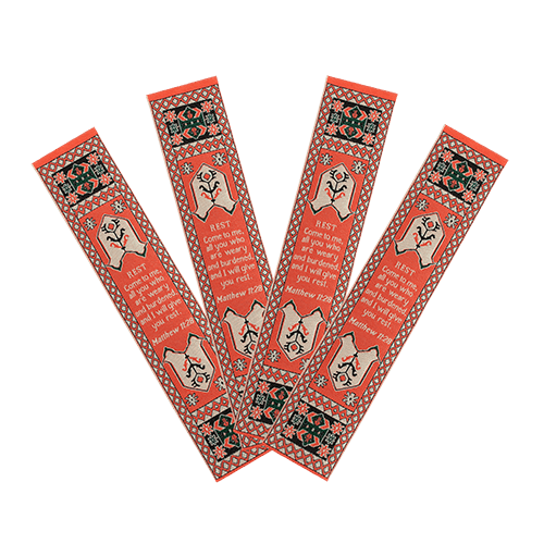 I will give you rest fabric bible verse bookmark pack of 4 - all 4 scripture bookmarks