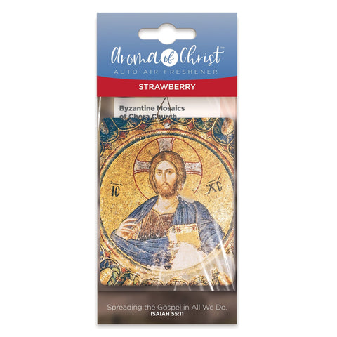 Air Freshener Mosaic of Christ Pantocrator and the Virgin and Child - Strawberry