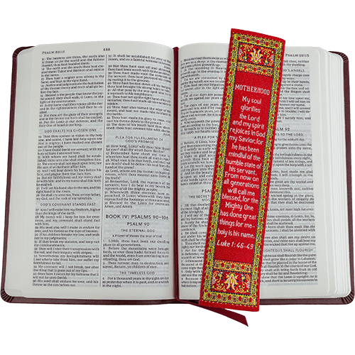 Mighty Woman of God, Themed Assortment of 4 Woven Fabric Bible Verse Bookmarks, Silky Soft & Flexible Religious Bookmarkers for Novels Books & Bibles, Woven Design, Memory Verse Gift