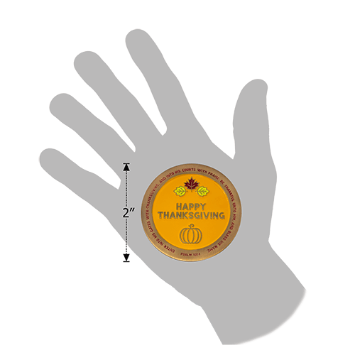 Thanksgiving Antique Gold Plated Christian Challenge Coin - 1 Chronicles 16:34