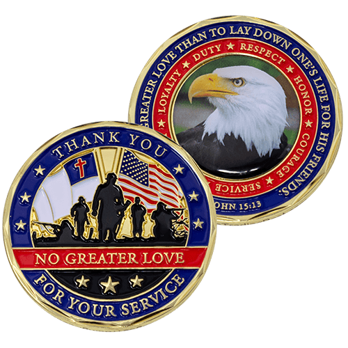 Thank You for Your Service Christian Coin - John 15:13