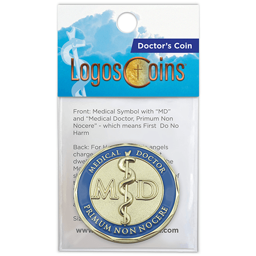 Medical Doctor Gold Plated Challenge Coin - Psalm 91