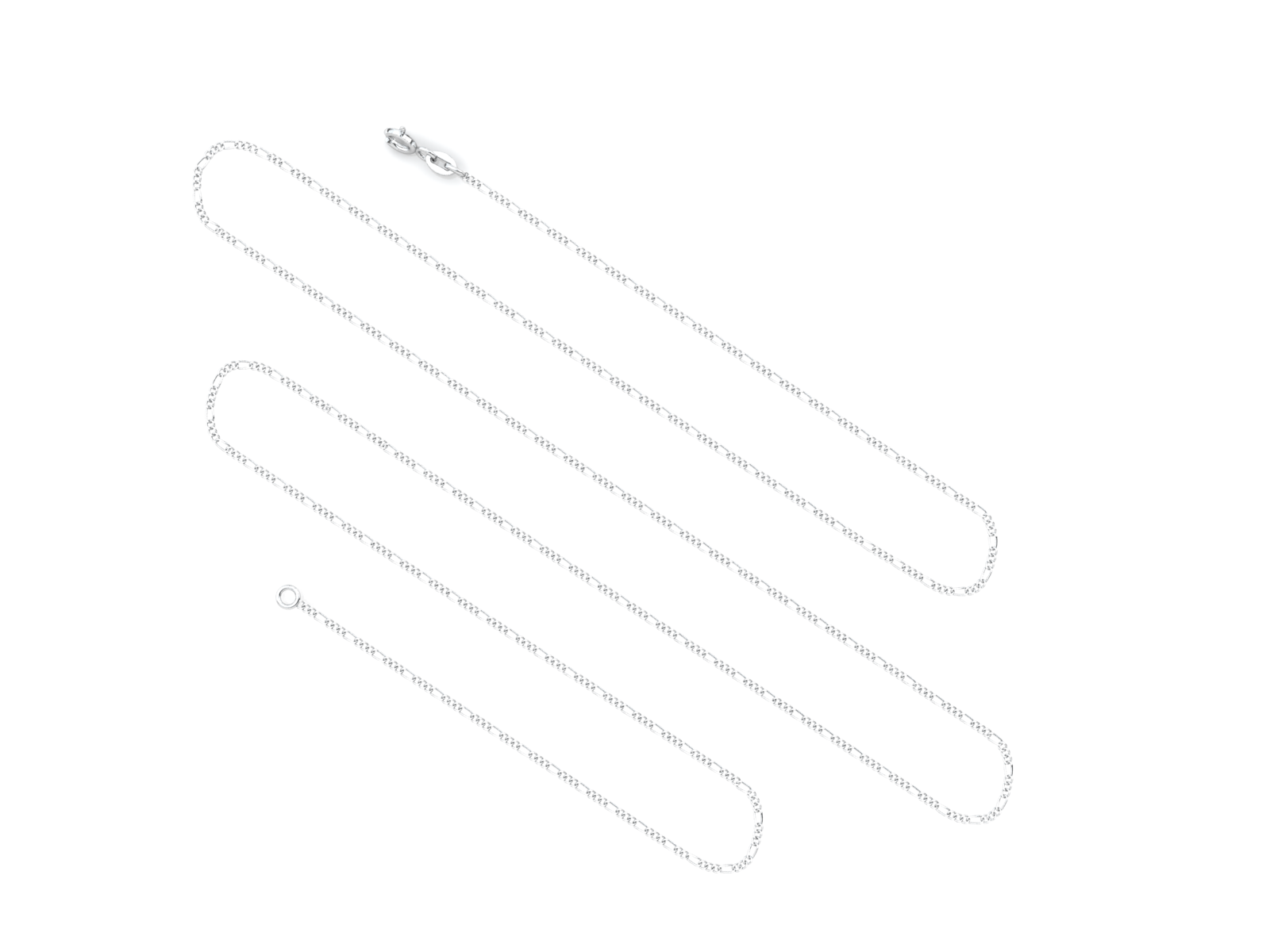 Figaro (1.6mm) Sterling Silver Chain, 18", 20", 24", 30"