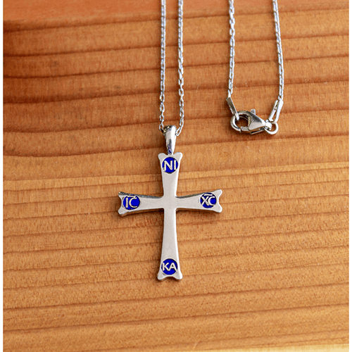 Mount Sinai Cross Sterling Silver Pendant -  18" Chain