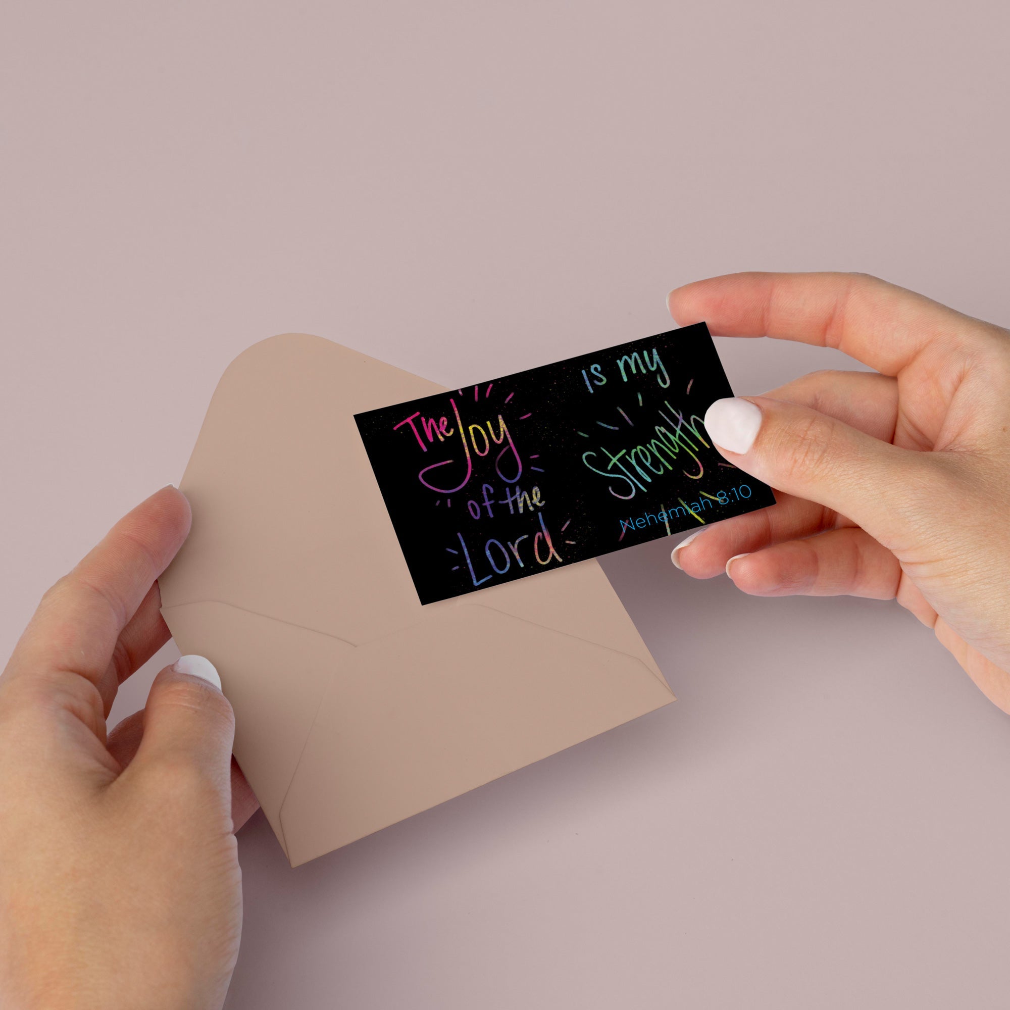 Children and Youth, Pass Along Scripture Cards, The Joy of the Lord is my Strength, Nehemiah 8:10 Pack of 25