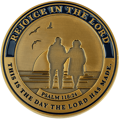 Retirement Religious Antique Gold Plated Prayer Coin