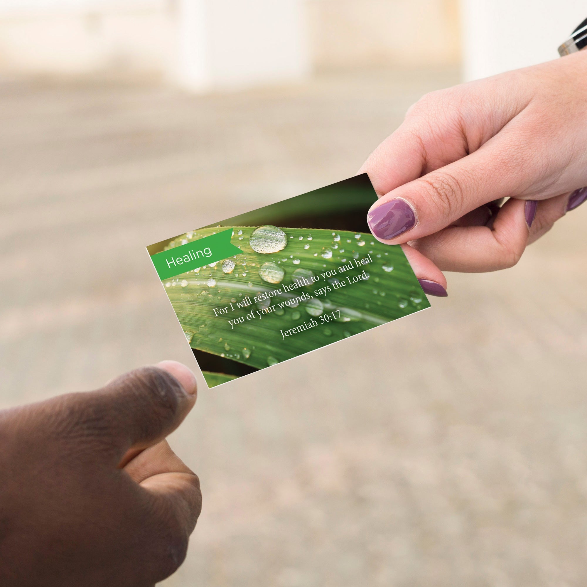 Pass Along Scripture Cards, Healing, Jeremiah 30:17, Pack 25