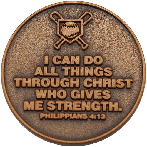 Softball Coin, Christian Sports Coin for Girls & Young Athletes