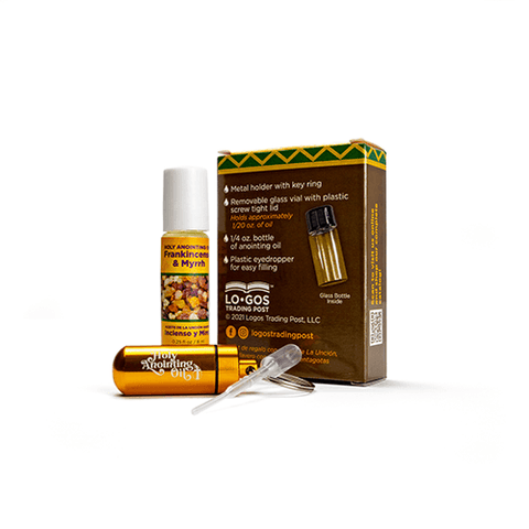 Frankincense & Myrrh Anointing Oil Deluxe Gift Box Set - Gold