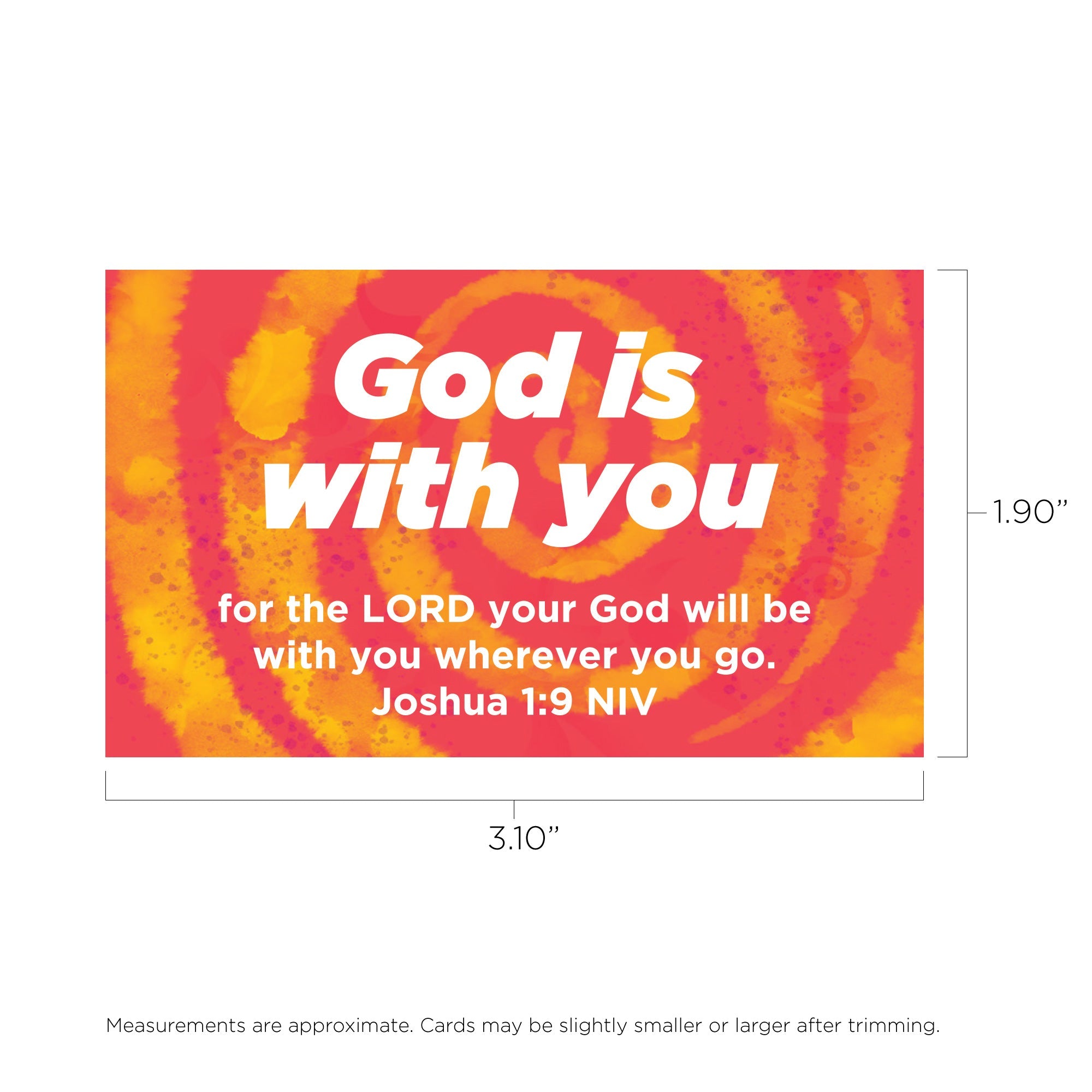 Children and Youth, Pass Along Scripture Cards, God is With You, Joshua 1:9, Pack of 25