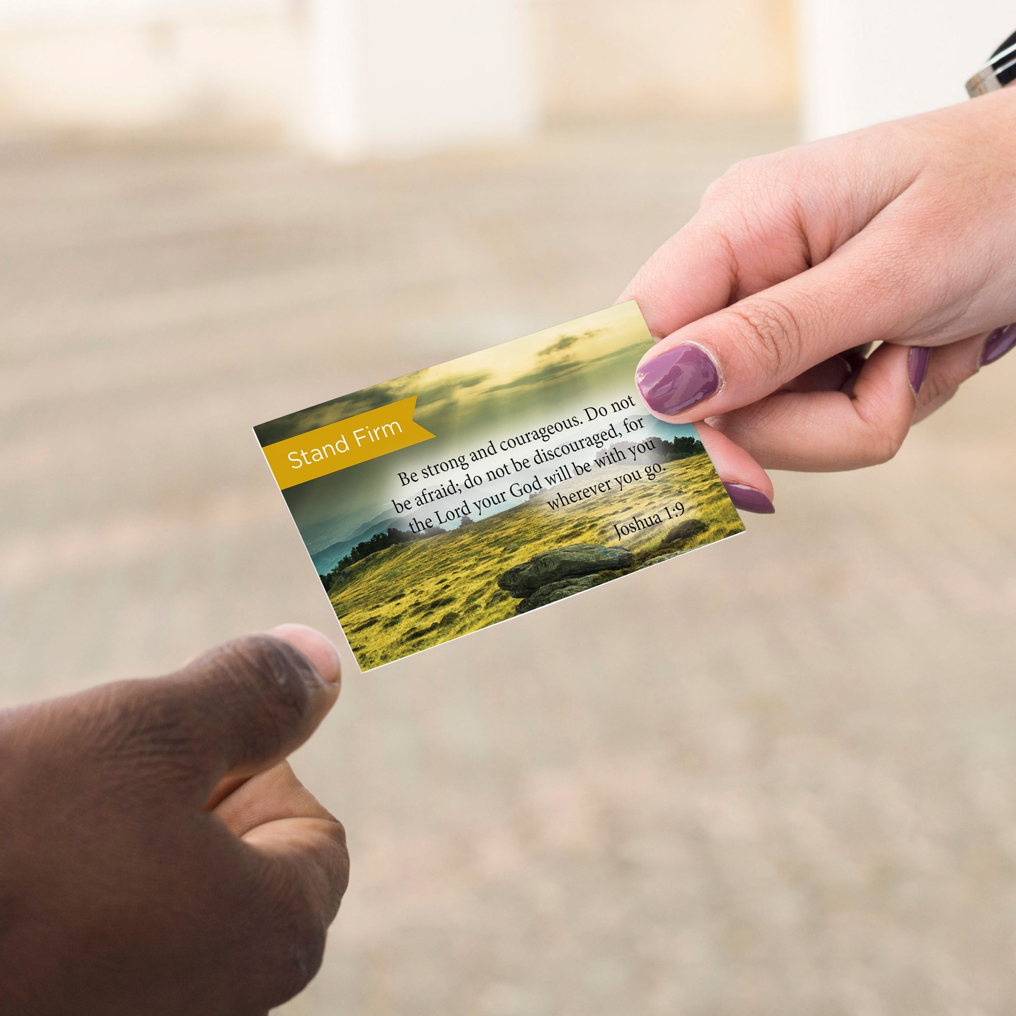 Stand Firm, Joshua 1:9, Pass Along Scripture Cards, Pack 25