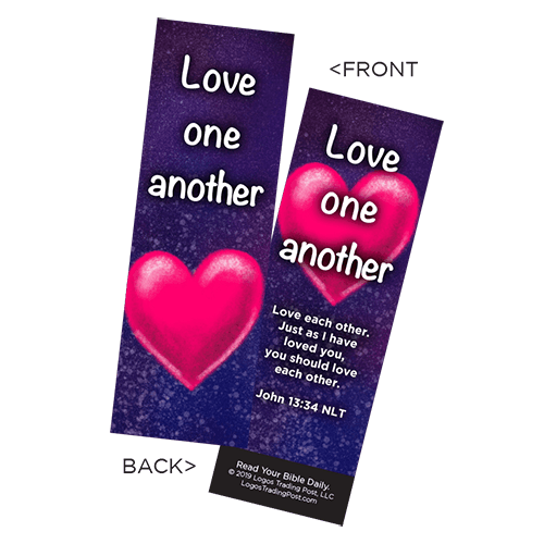 Children's Christian Bookmark, Love One Another, John 13:34 - Pack of 25 - Christian Bookmarks