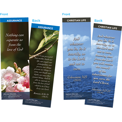 Bible Verse Bookmarks Variety Pack of 60 - Assortment 10