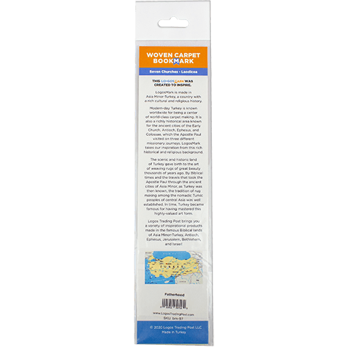 Woven Fabric Christian Bookmark for Dad - Proverbs 20:7