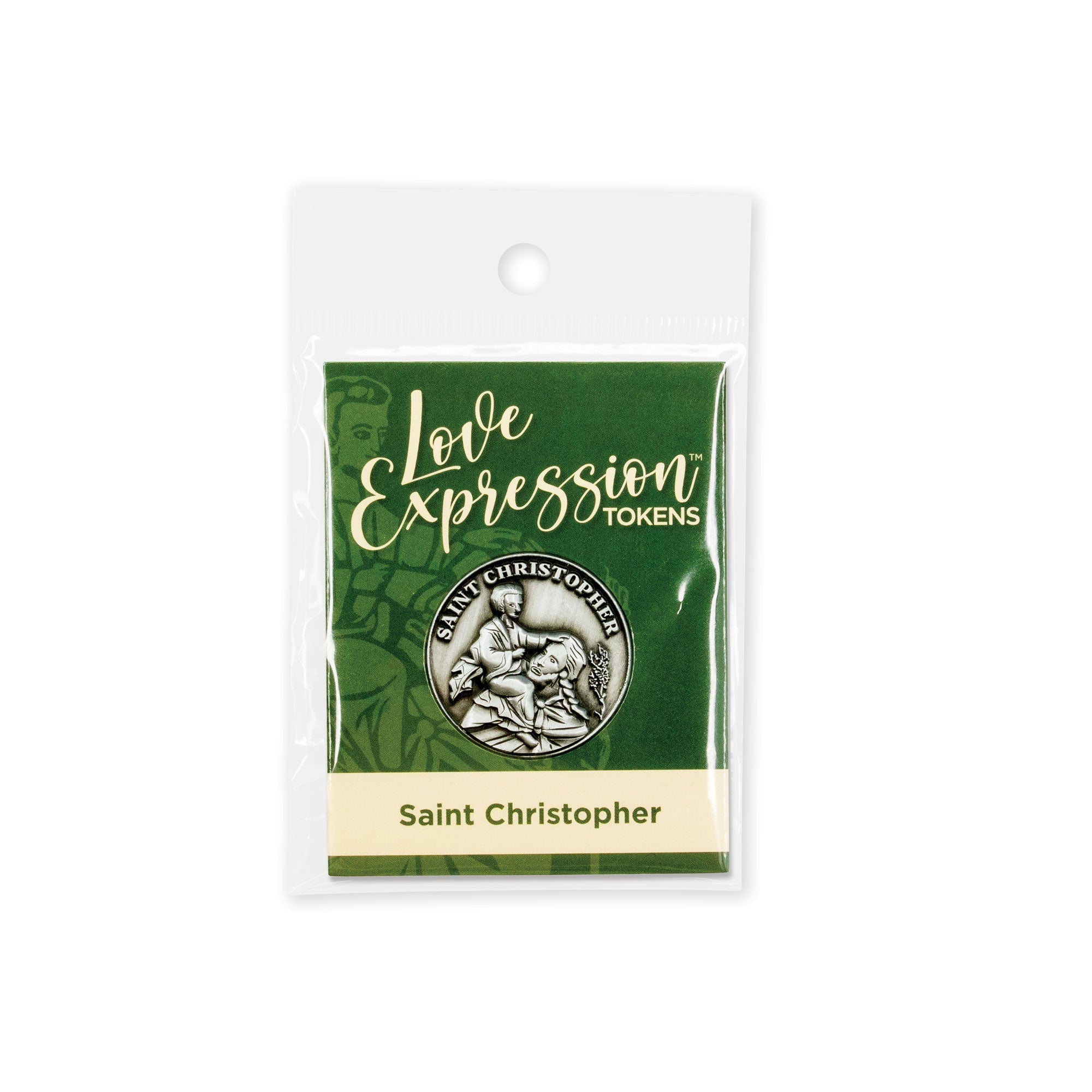 St Christopher, Patron Saint of Travelers Love Expression Coin
