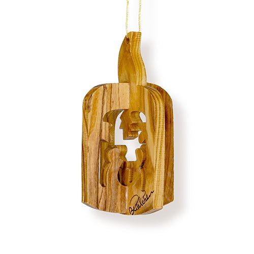 Candle Nativity, 3D Olive Wood Christmas Ornament