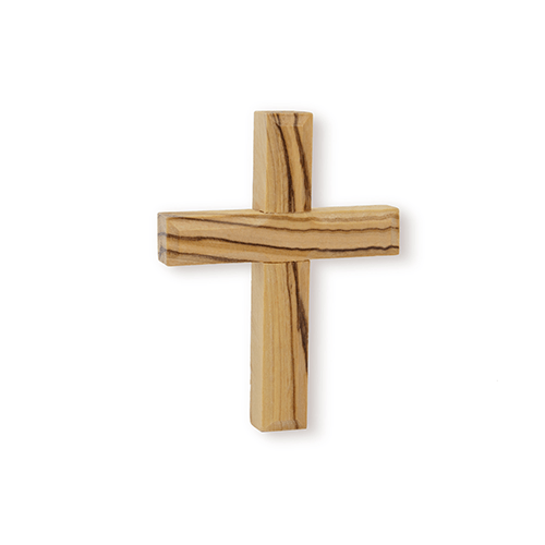 Set of 6 Olive Wood Cross Magnets with Hanging Holes