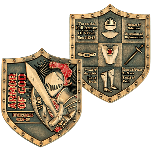 Armor of God Challenge Coins, Assorted Pack of 7