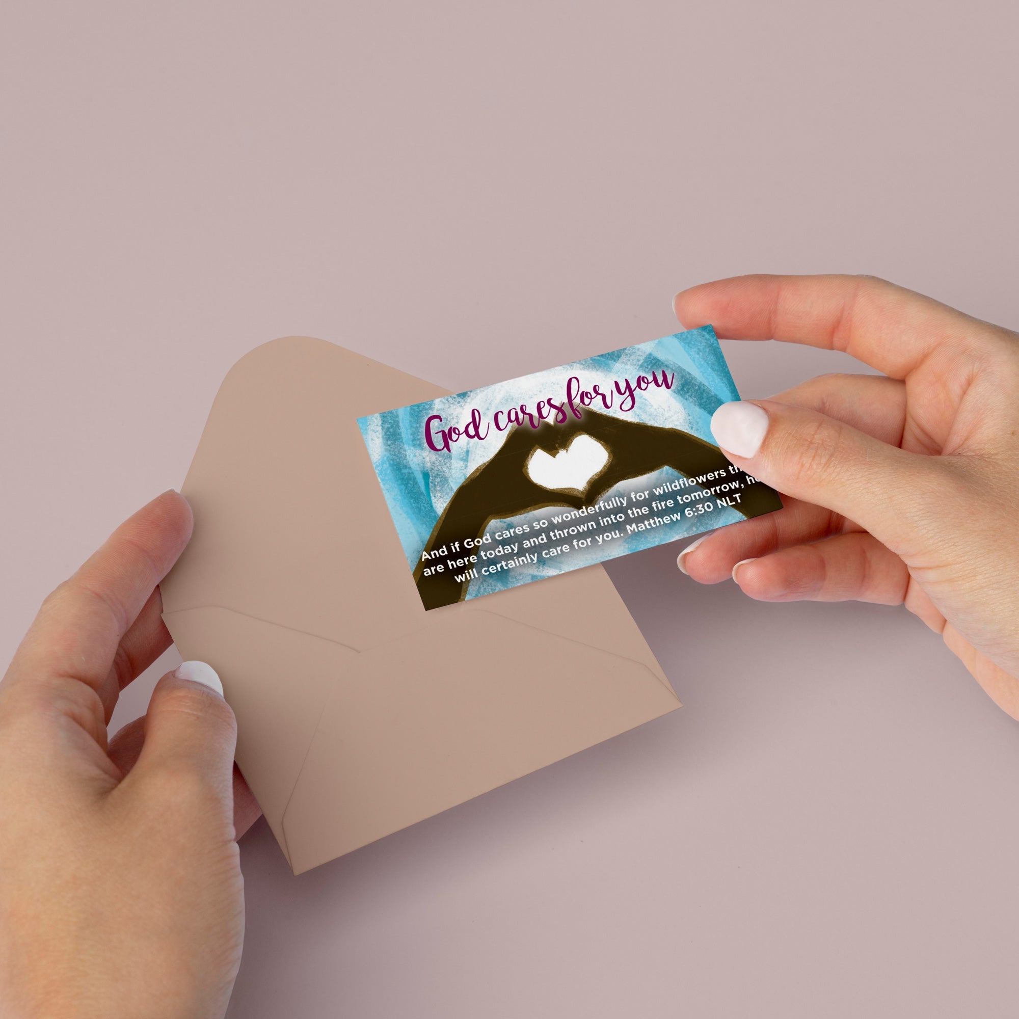 Children and Youth, Pass Along Scripture Cards, God Cares for You, Matthew 6:30, Pack of 25