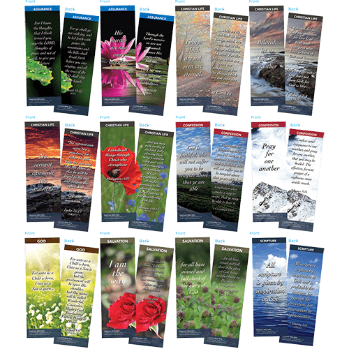 Bible Verse Bookmarks Variety Pack of 60 - Assortment 9