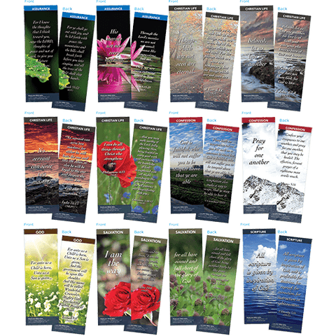 Bible Verse Bookmarks Variety Pack of 60 - Assortment 9