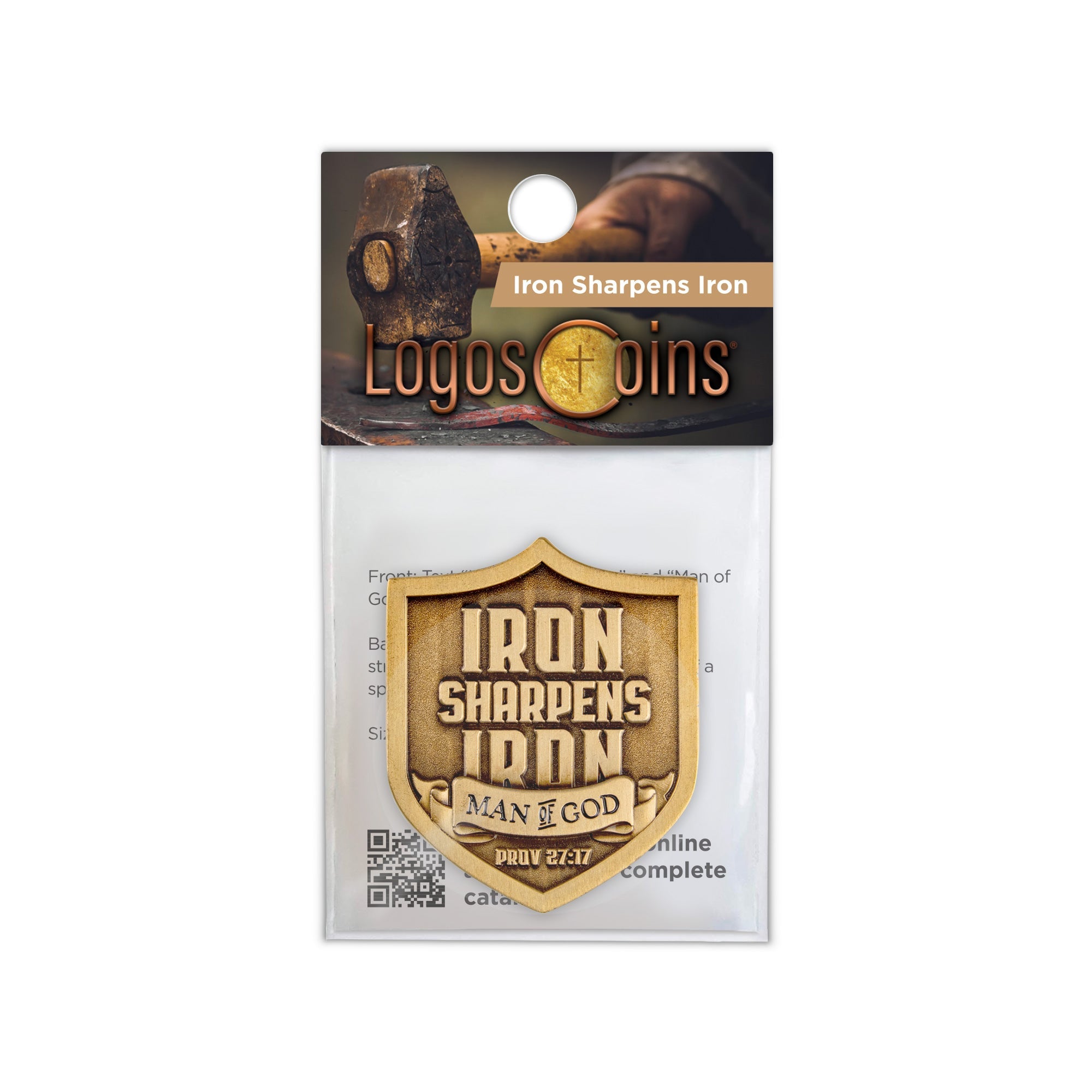 Iron Sharpens Iron Shield Challenge Coin Shield Crest