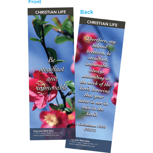 Be Steadfast and Immovable Bookmarks, Pack of 25 - Christian Bookmarks