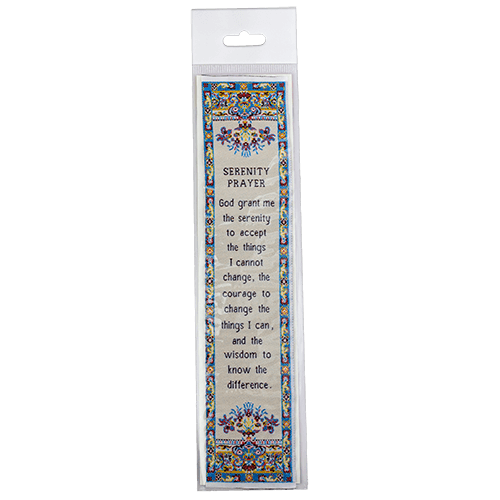 Serenity Prayer, Woven Fabric Christian Bookmark
