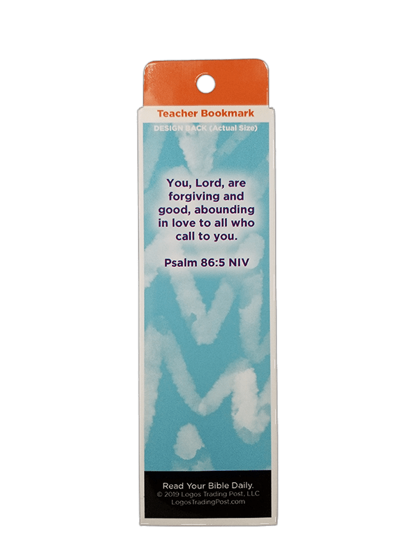 Children's Christian Bookmark, God Loves You, Psalm 86:5 - Pack of 25 - Logos Trading Post, Christian Gift