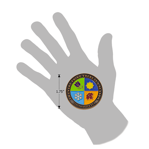 A Season For Everything Antique Gold Plated Christian Coin - Ecclesiastes 3:1-4