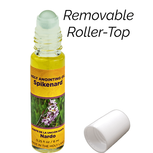 Spikenard Anointing Oil from Israel, Bulk Set of 6 Roll On Bottles, 1/4 oz Each, Made in the Holy Land of Jerusalem, Prayer Gift for Pastors & Priests, Aceite Ungido de Nardo