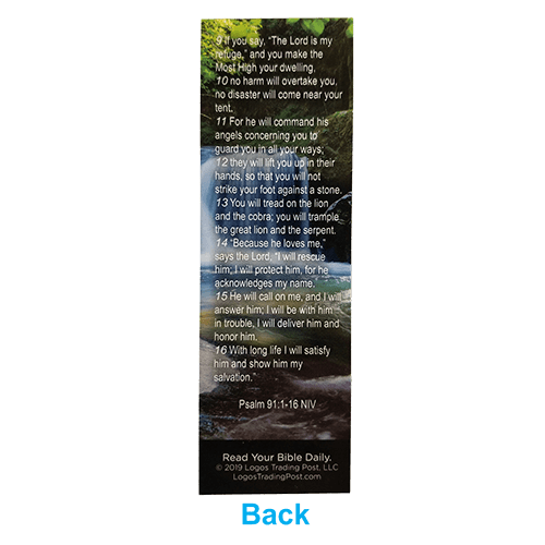 Psalm 91 - The Lord is My Refuge Bookmarks, Pack of 50 - Christian Bookmarks