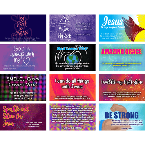 Children's Pass Along Pocket Scripture Card Variety Pack of 60 - Assortment 5