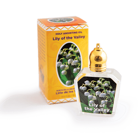 bottle of lily of the valley anointing oil with box