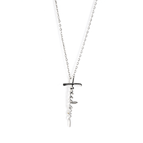 Freedom Cross Necklace, Words of Life Sterling Silver Pendant Necklace