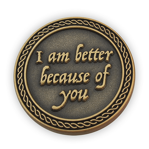 You Complete Me Romantic Love Expression Antique Gold Plated Coin