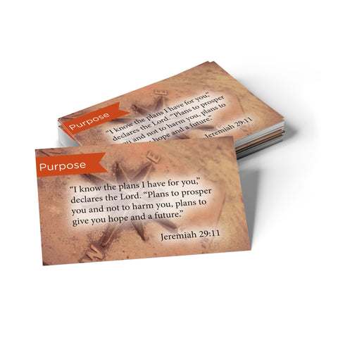 Purpose, Jeremiah 29:11, Pass Along Scripture Cards, Pack 25