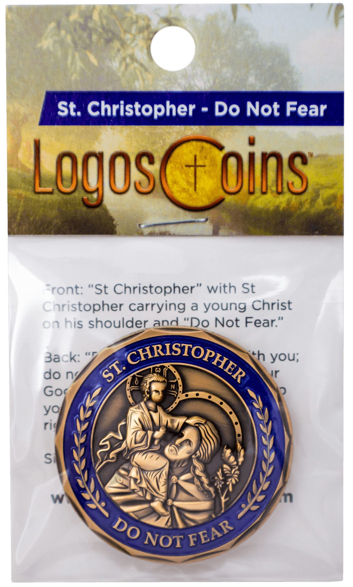Saint Christopher Antique Gold Plated Collectible Challenge Coin/Token