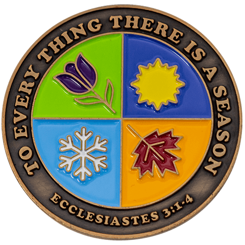 A Season For Everything Antique Gold Plated Christian Coin - Ecclesiastes 3:1-4