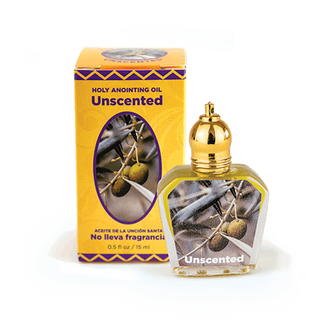 Unscented Holy Land Anointing Oil from Israel, 1/2 oz Roller Bottle from Jerusalem, Locally Sourced Virgin Olive Oil & Essences