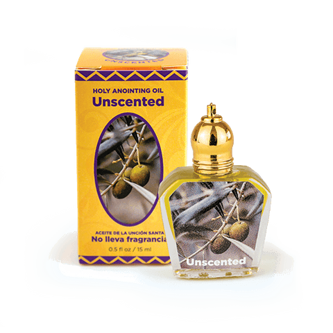Unscented Holy Land Anointing Oil from Israel, 1/2 oz Roller Bottle from Jerusalem, Locally Sourced Virgin Olive Oil & Essences