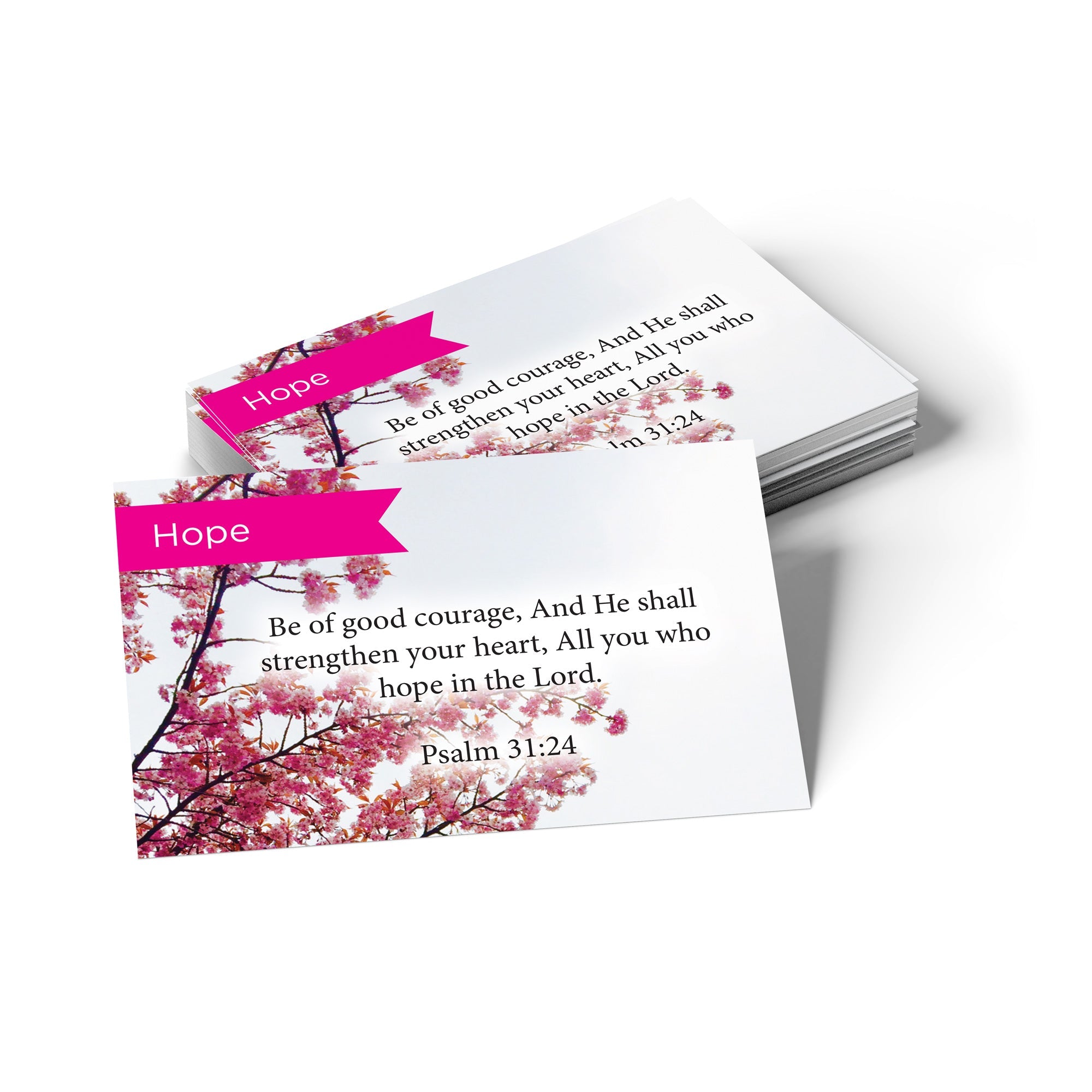 Pass Along Scripture Cards, Courage, Psalms 31:24, Pack 25