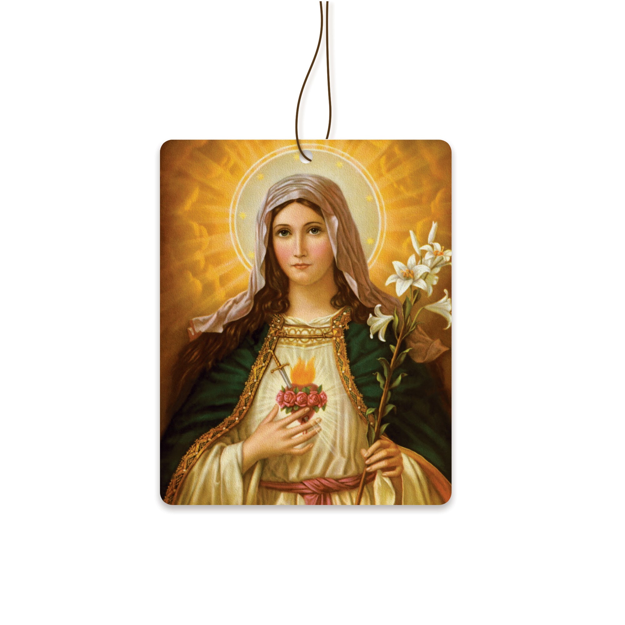 Air Freshener Sacred Heart of Jesus and Immaculate Heart of Mary - Lavender