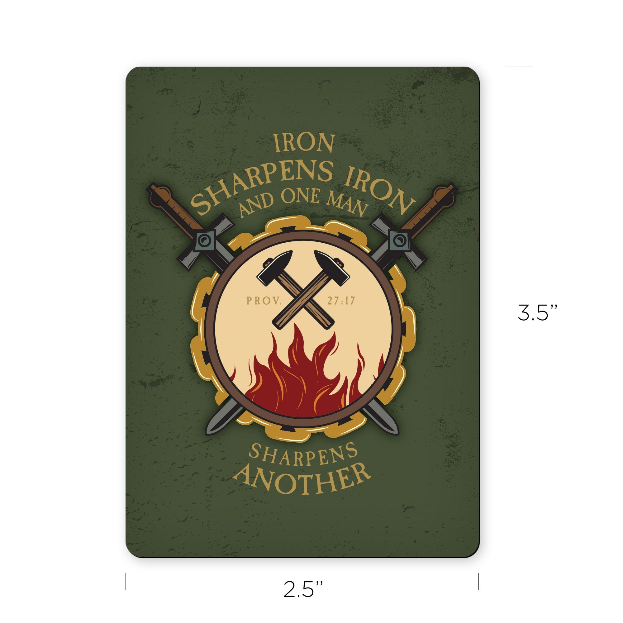 Iron sharpens iron - Proverbs 27:17 - Scripture Magnet