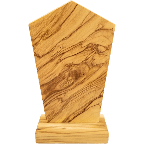 Virgin Mary Immaculate Heart Olive Wood Plaque from Israel, Full Color Center Portrait, Traditional Devotional Prayer Icon