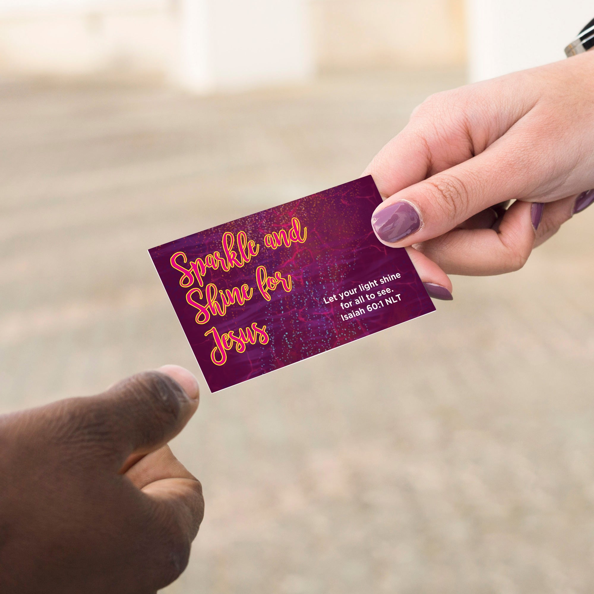 Children's Pass Along Scripture Cards - Sparkle and Shine for Jesus, Pack of 25