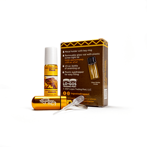 Musk Anointing Oil from Israel, Deluxe Gift Box Set - Gold