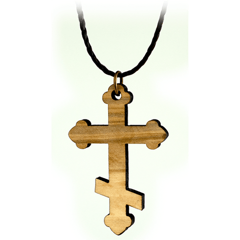 Saint Andrew Cross Olive Wood Necklace