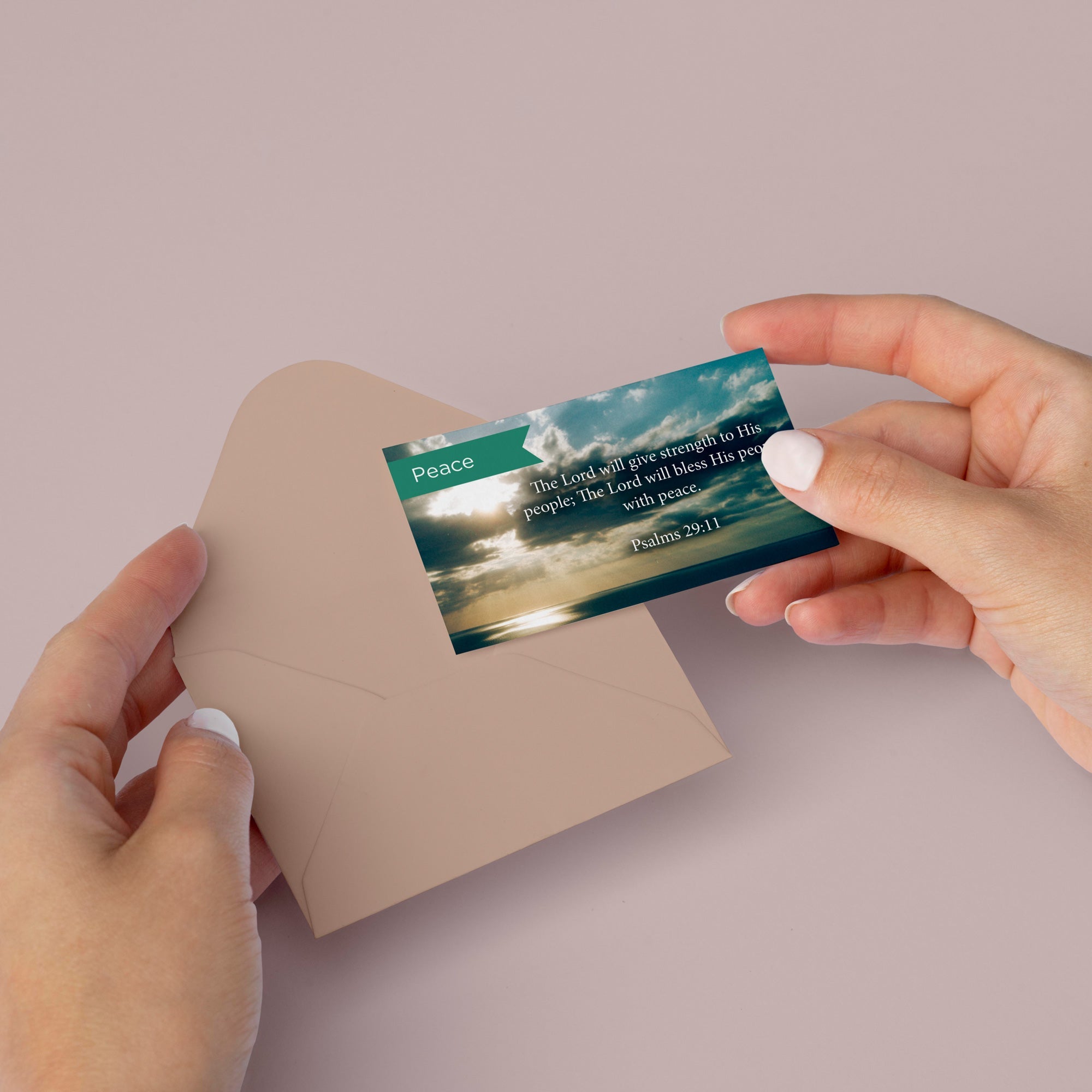 Pass Along Scripture Cards, Peace, Psalms 29:11, Pack 25